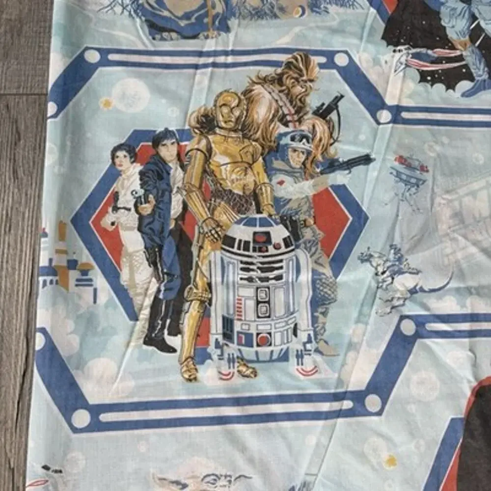 1970s Vtg Bibb Star Wars Empire Strikes Back Twin Top Sheet Yoda Darth Vader